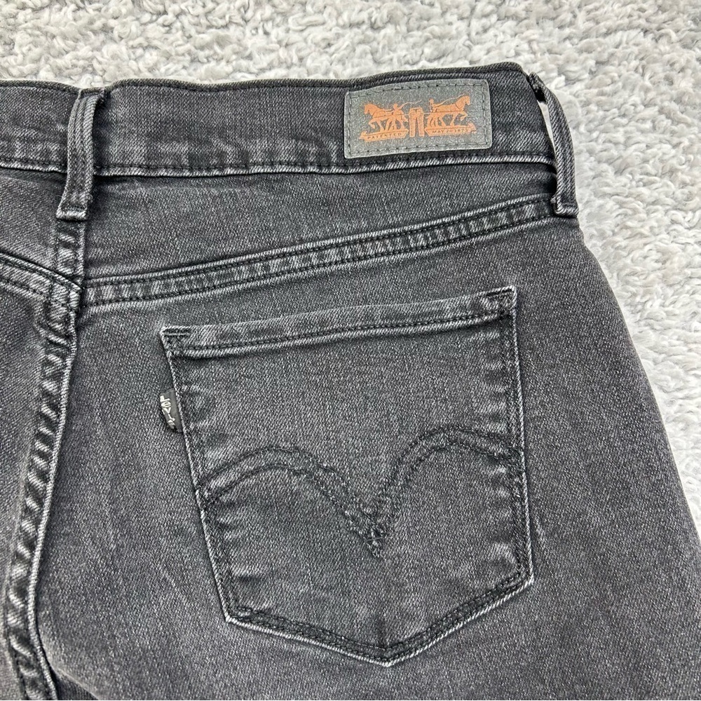 Levi's Jeans Womens 4 Straight Leg 505 Classic Black Denim Basic Casual Outdoors - Picture 4 of 5